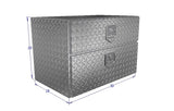 dimensional drawing of 30 inch under body tool box by Brute