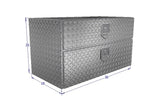 Dimensional Drawing of 36 inch underbody commercial tool box by Brute with drawer and door