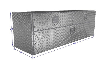 under trailer tool box large with 2 drawers and one door