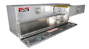 metal two drawer under body tool box with door locking diamond plated