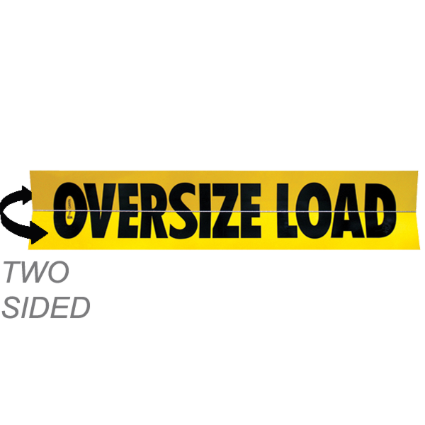 Flip Loading Sign Two-Sided Hinged Aluminum Oversize Load Sign - EZ Truck Store