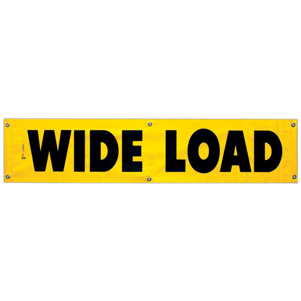 Vinyl Two Sided Oversize Load/Wide Load Banner with Grommets 18 Inch x 84 Inch