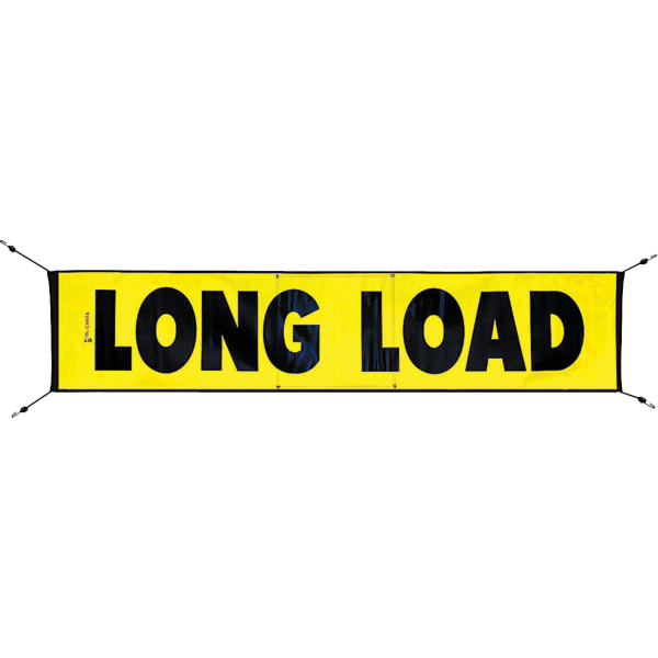 Vinyl Reflective Long Load Banner with Bungees 18 Inch x 84 Inch
