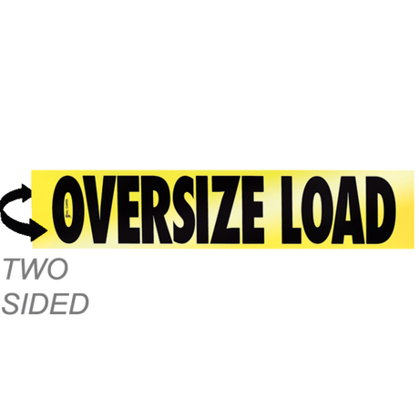 Reflective Two-Sided Aluminum Oversize Load Sign 12X72