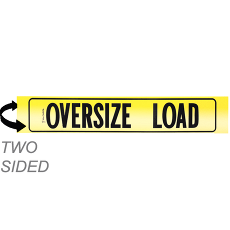 Reflective Two-Sided Aluminum Oversize Load Sign with Border
