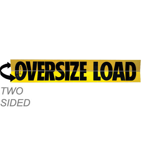Two-Sided Hinged Aluminum Oversize Load Sign 12X72