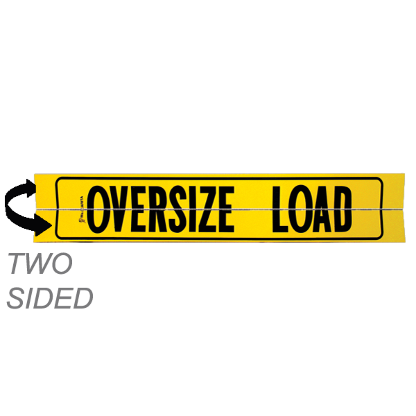 Hinged Two-Sided Aluminum Oversize Load Sign with Border