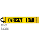 Hinged Two-Sided Aluminum Oversize Load Sign with Border
