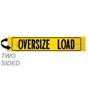Hinged Two-Sided Aluminum Oversize Load Sign with Border