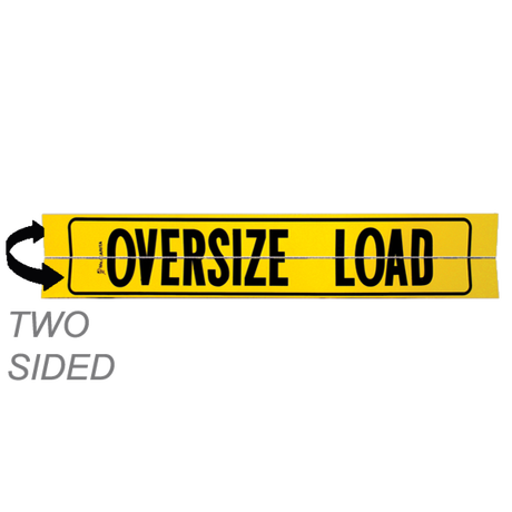 Hinged Two-Sided Aluminum Oversize Load Sign with Border