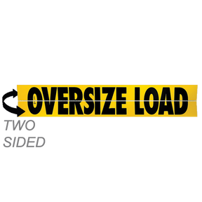 Two-Sided Hinged Aluminum Oversize Load Sign 12X60