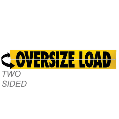 Two-Sided Hinged Aluminum Oversize Load Sign 12X60