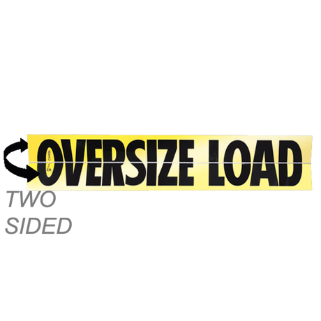 Reflective Two-Sided Hinged Aluminum Oversize Load Sign 12X72