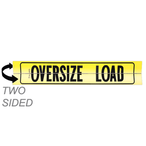 Reflective Hinged Two-Sided Aluminum Oversize Load Sign with Border