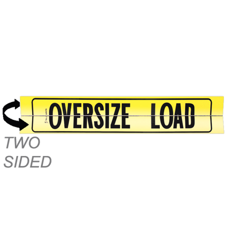 Reflective Hinged Two-Sided Aluminum Oversize Load Sign with Border