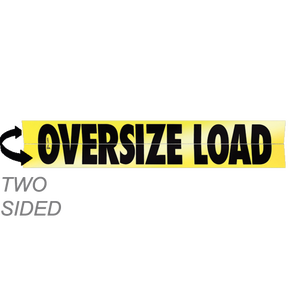 Reflective Two-Sided Hinged Aluminum Oversize Load Sign 12X60