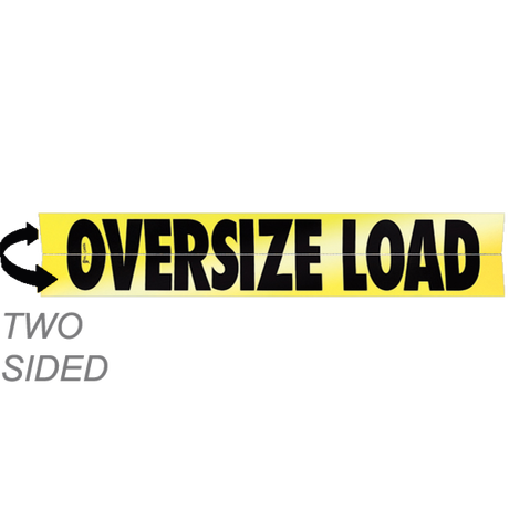 Reflective Two-Sided Hinged Aluminum Oversize Load Sign 12X60