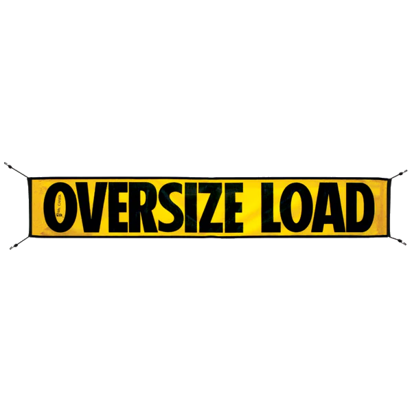 Yellow and BLack Mesh Oversize Load Banner