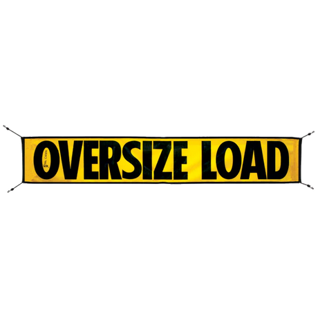 Yellow and BLack Mesh Oversize Load Banner