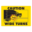caution -wide-turn-decal