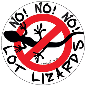 no lot lizards decal