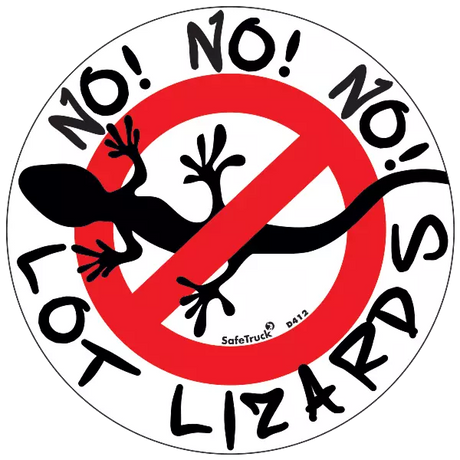 no lot lizards decal