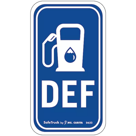 DEF with Gas Pump decal vinyl sticker