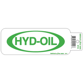 hydraulic oil vinyl decal sticker