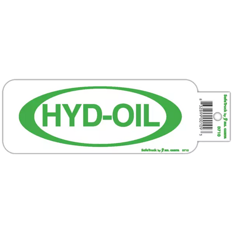 hydraulic oil vinyl decal sticker
