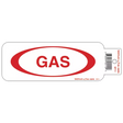 gas decal vinyl sticker red