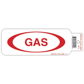 gas decal vinyl sticker red
