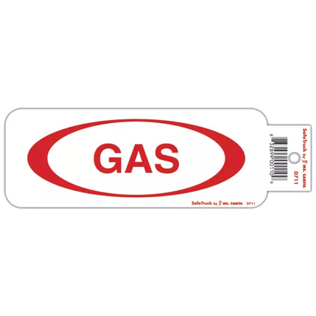 gas decal vinyl sticker red