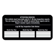 BIT Inspection Decal with white letters on black background