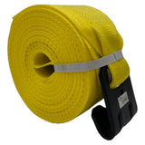 rolled up flat hook winch strap doleco
