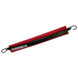 18" Jersey Red Bungee Flag featuring durable polyester construction and heavy-duty bungee cords for highway use.