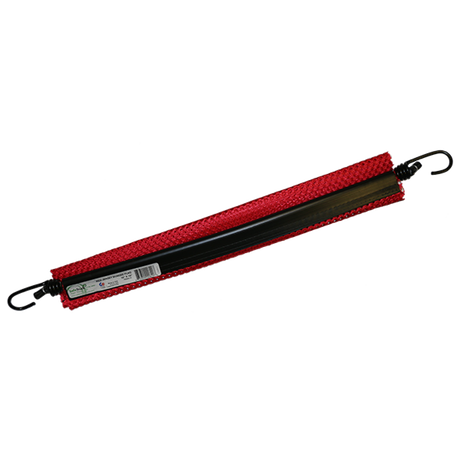 18" Jersey Red Bungee Flag featuring durable polyester construction and heavy-duty bungee cords for highway use.