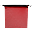 18" Jersey Red Bungee Flag featuring heavy-duty polyester, ideal for highway use and durable in various applications.