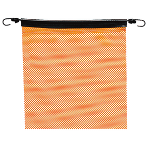 Bright and durable, the 18" Flo-Orange Jersey Bungee Flag enhances safety and visibility on the road.
