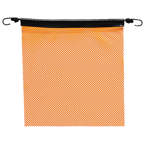 Bright and durable, the 18" Flo-Orange Jersey Bungee Flag enhances safety and visibility on the road.