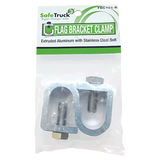 Flag Bracket Clamp - Pair by SafeTruck, sturdy aluminum clamps with stainless steel bolts for secure flag mounting.