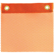 Jersey Flo-Orange Grommet Flag features durable, fray-resistant knit polyester with double stitching for strength.