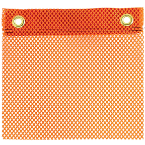 Jersey Flo-Orange Grommet Flag features durable, fray-resistant knit polyester with double stitching for strength.