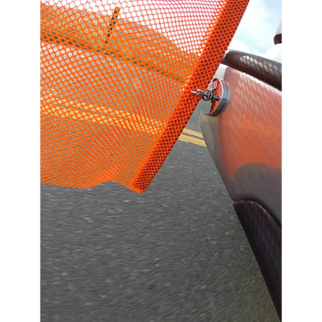 Flo Orange Mesh Wire Loop Flag and Magnet