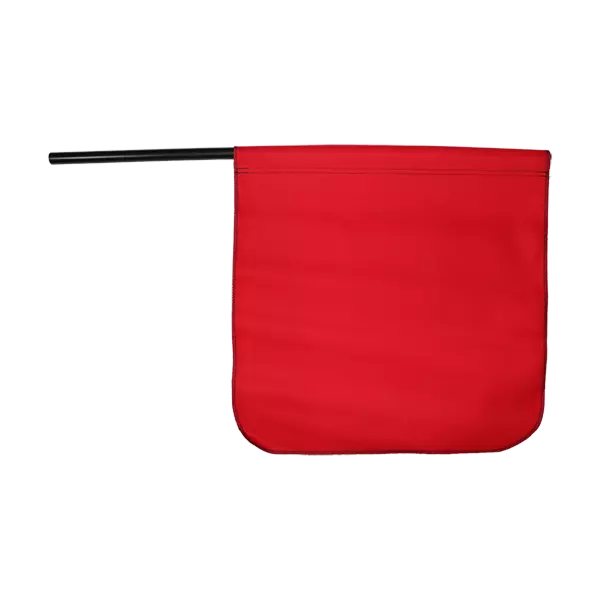 Red Cotton Staff Safety Flag Plastic