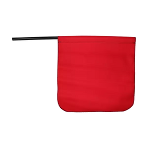 Red Cotton Staff Safety Flag Plastic