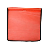 flo orange mesh flag with edge binding and no staff