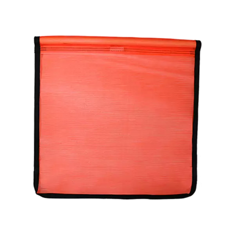 flo orange mesh flag with edge binding and no staff