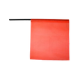 Flo orange mesh flag with plastic staff