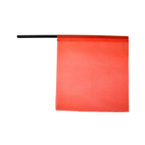 Flo orange mesh flag with plastic staff
