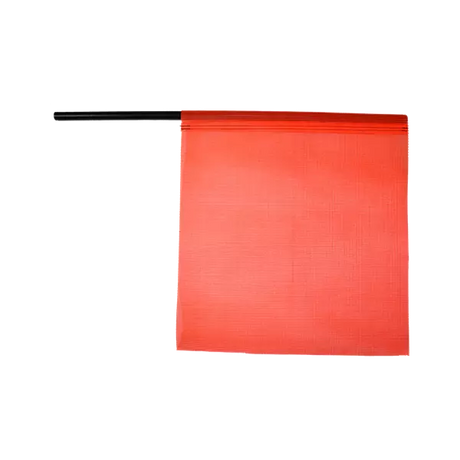 Flo orange mesh flag with plastic staff